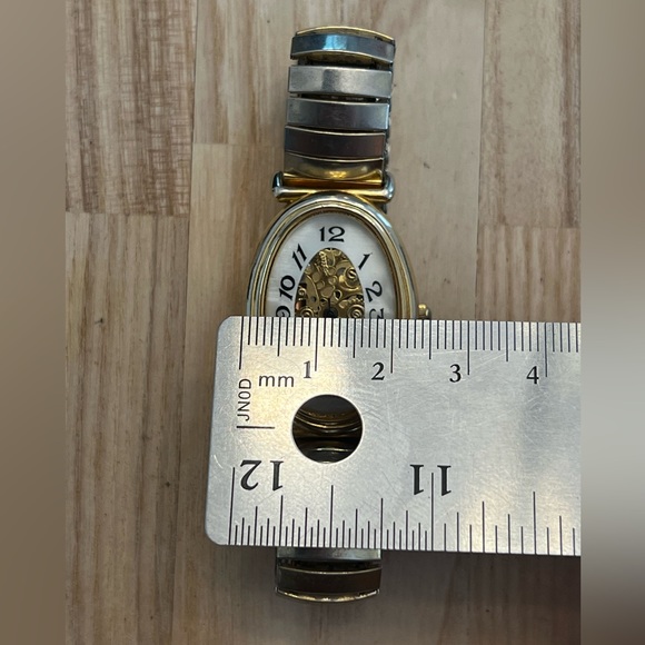 Gitano Ladies Watch Two Tone Stretch Bracelet Gorgeous Open Gear Dial - Picture 8 of 9